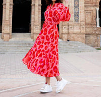 Esqualo - Floria Fancy Animal Print Long Dress
