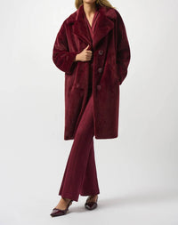 Joseph Ribkoff - Faux Fur Straight Coat