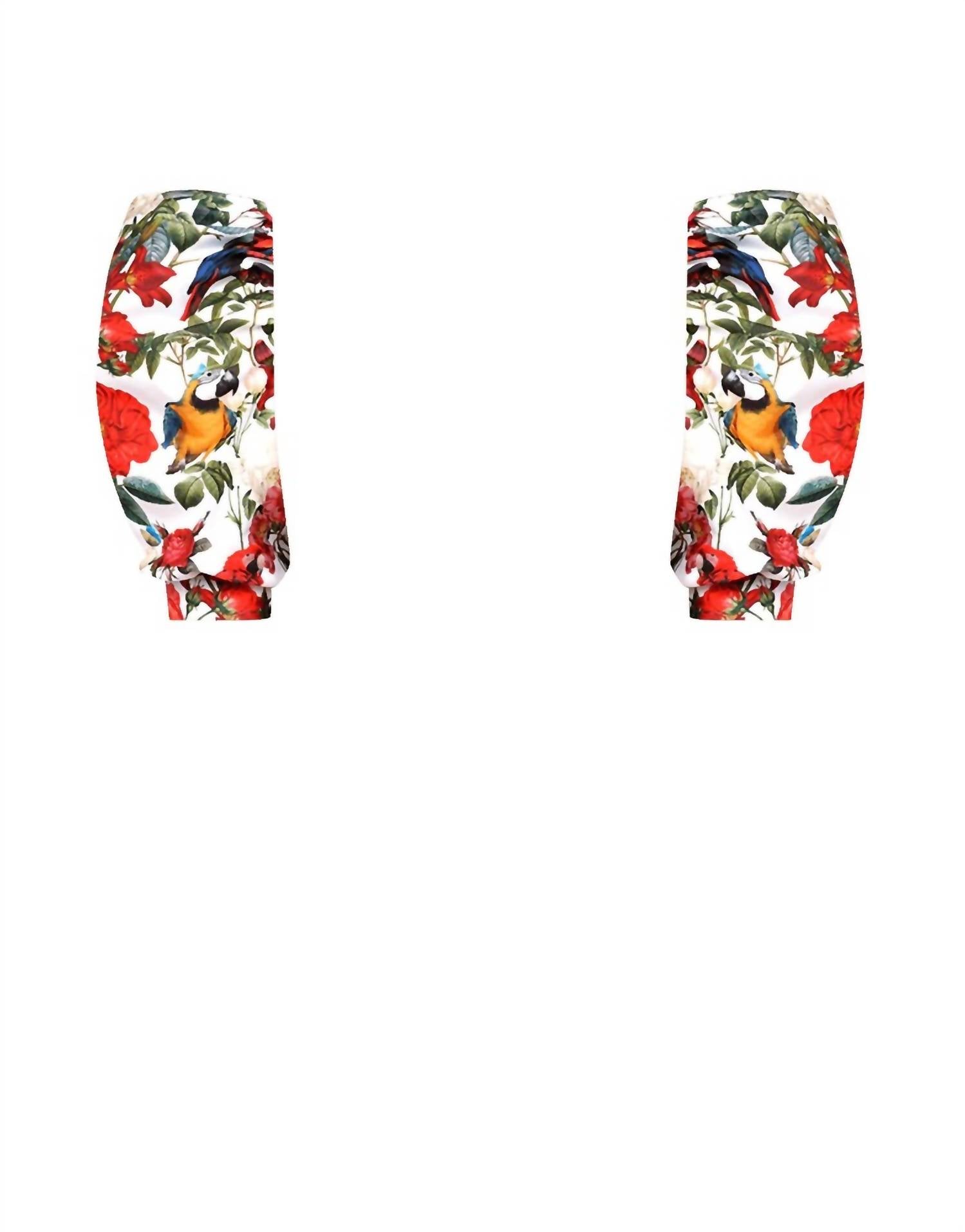 Lia Sahara - Women's Cut Out One Piece + Puffed Short Sleeves