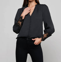 L'Agence - Ava Lace Cuff Blouse