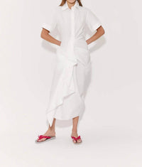 Rosie Assoulin - Gathered Ruffle Shirt Dress