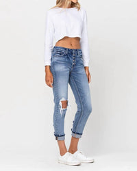 Vervet By Flying Monkey - Daisy Stretch Boyfriend Jean