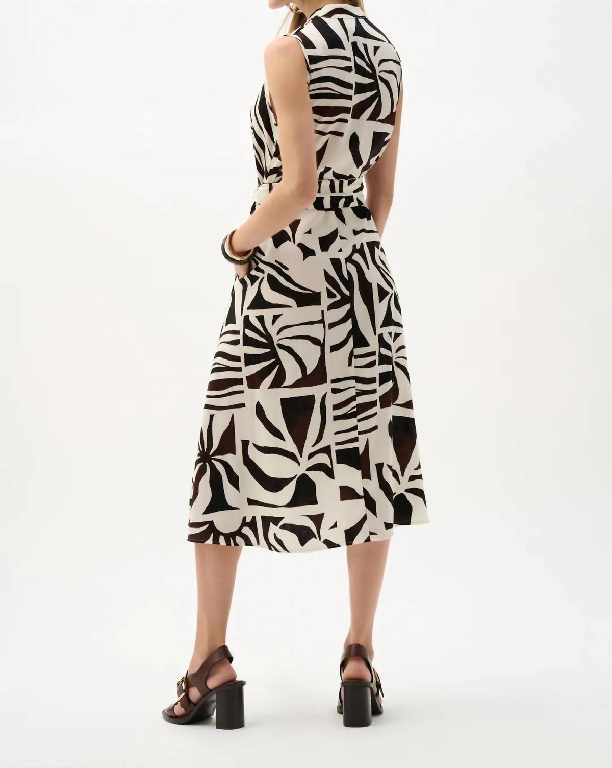 Joseph Ribkoff - Gauze Tropical Print Fit And Flare Dress