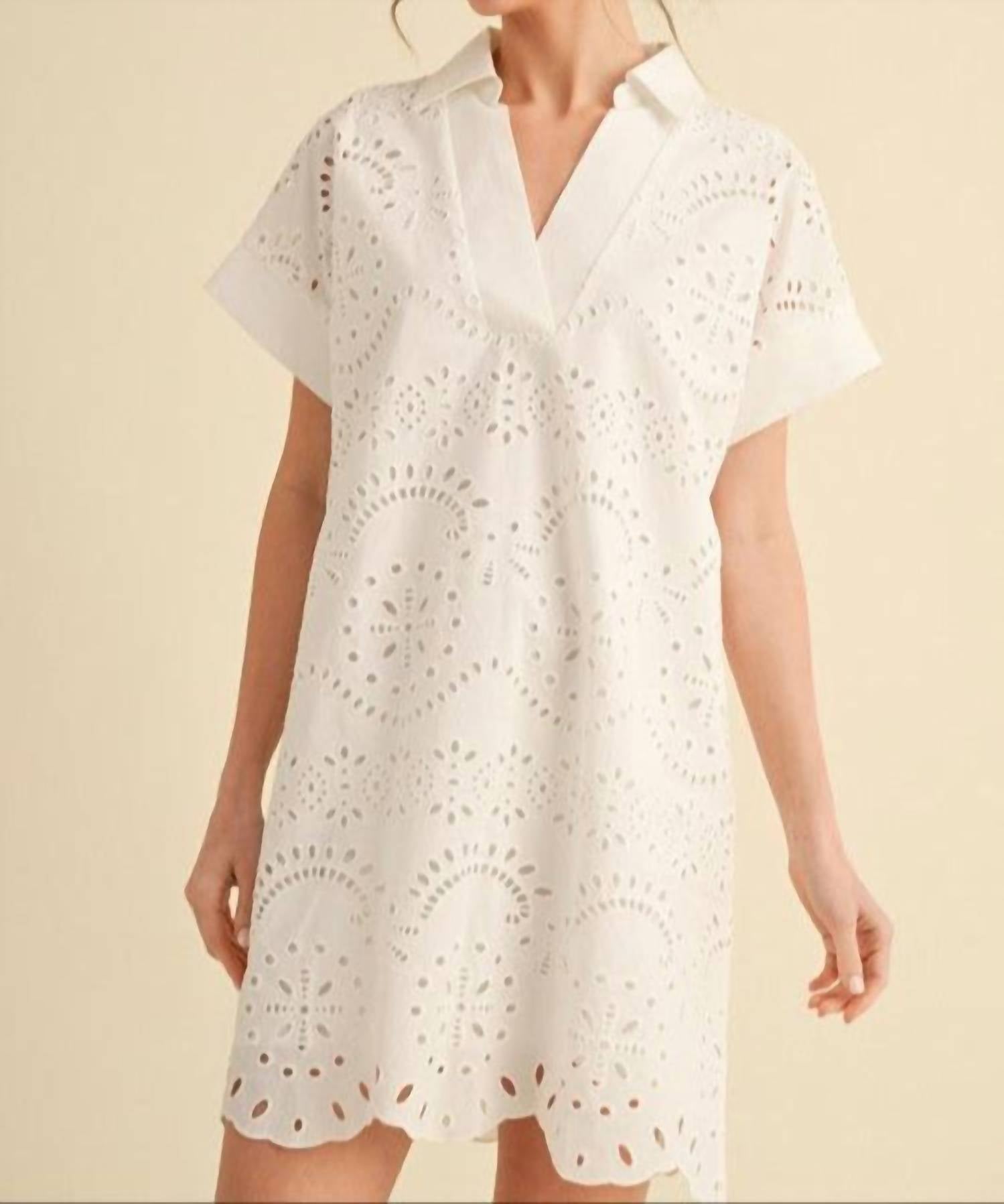Jodifl - Chic Little Thing Eyelet Dress