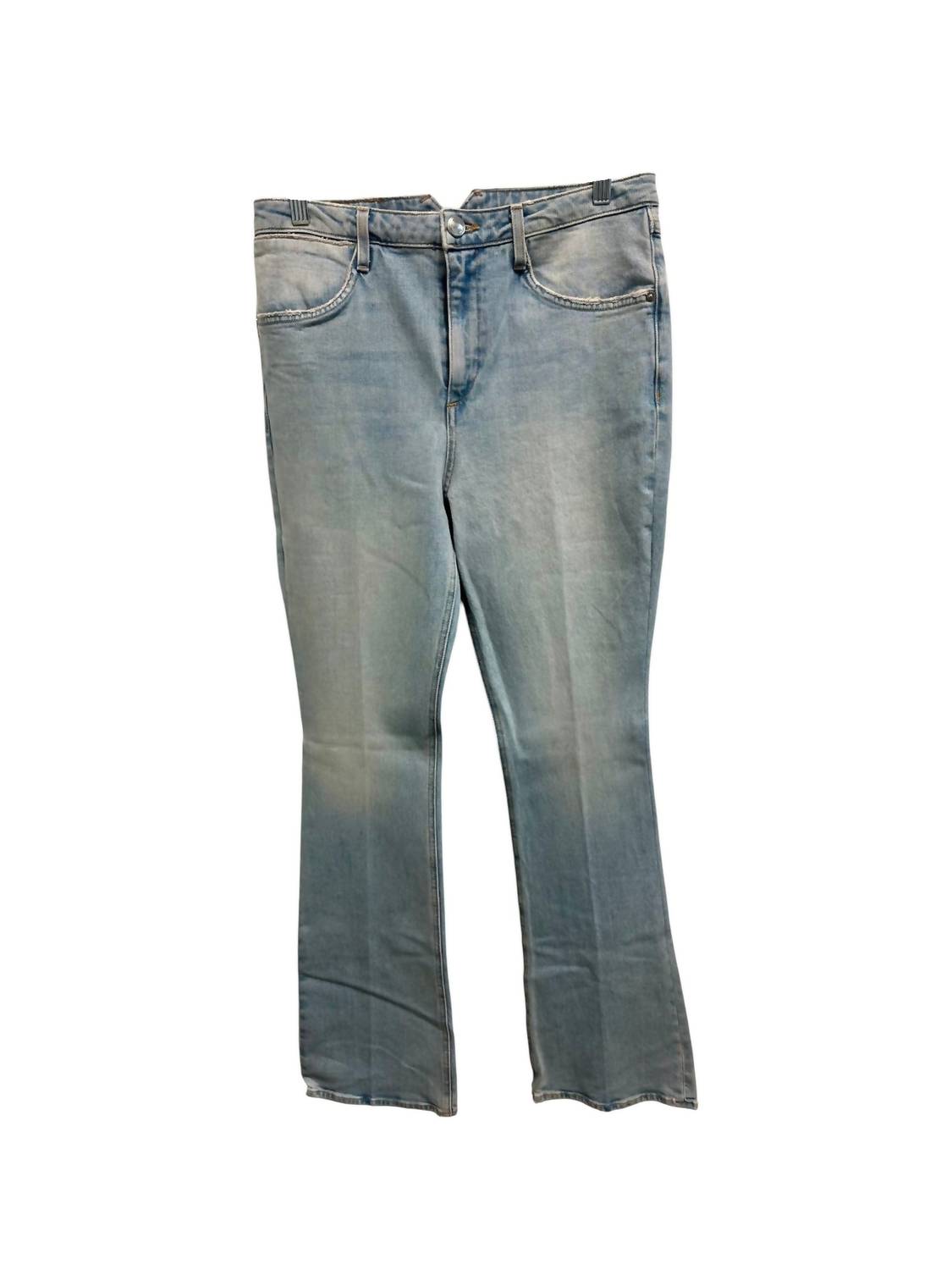 SPRWMN Pre-loved Women's Micro Flare Jeans in light blue - women's jeans