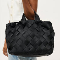Urban Expressions Women's Ruth Woven Neoprene Crossbody Tote in black - women's bag - alternate view