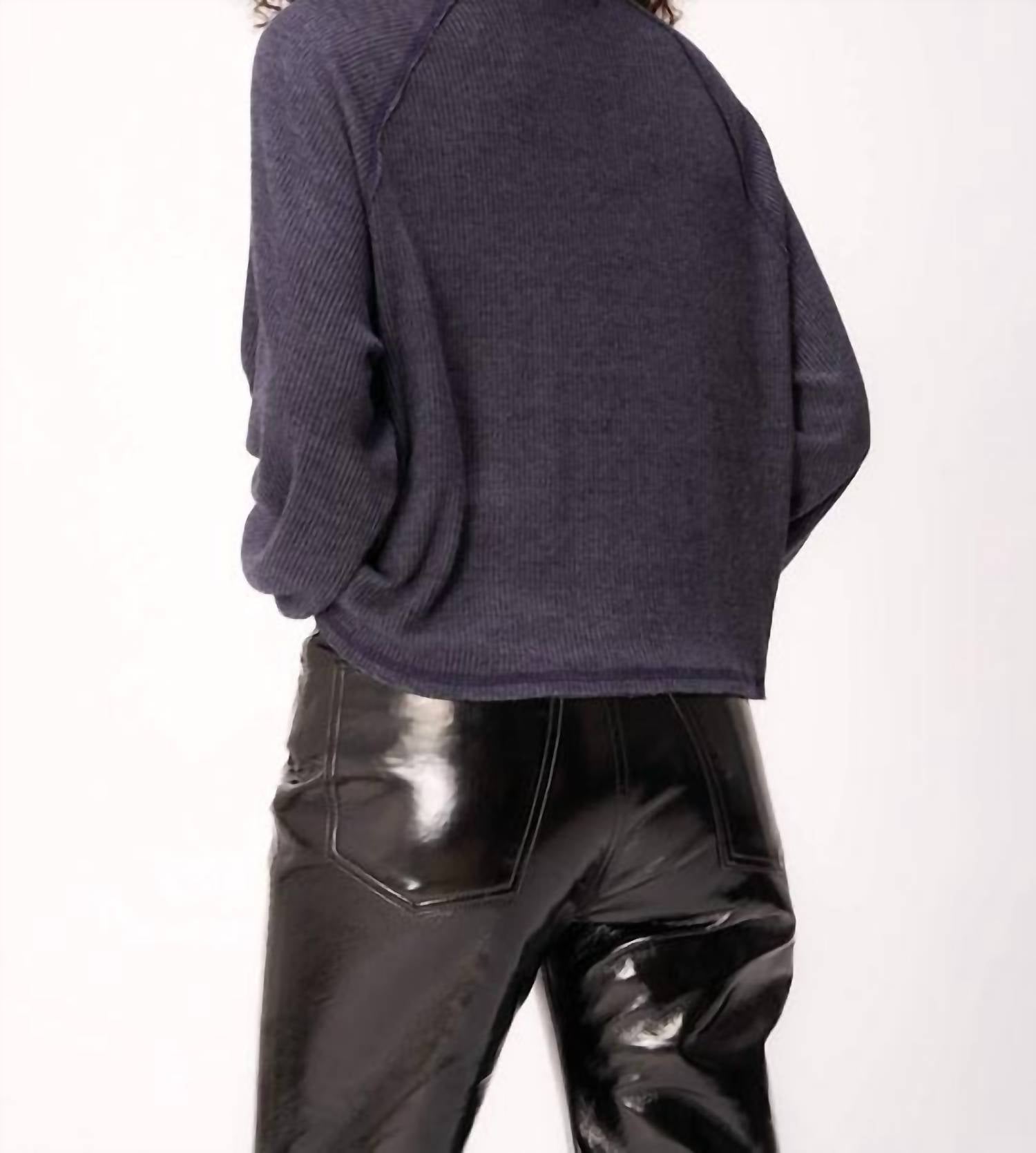 MORE LOVE MARLED RIB TURTLENECK TOP