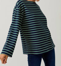 Sunday Edition - Stripe Boatneck Top