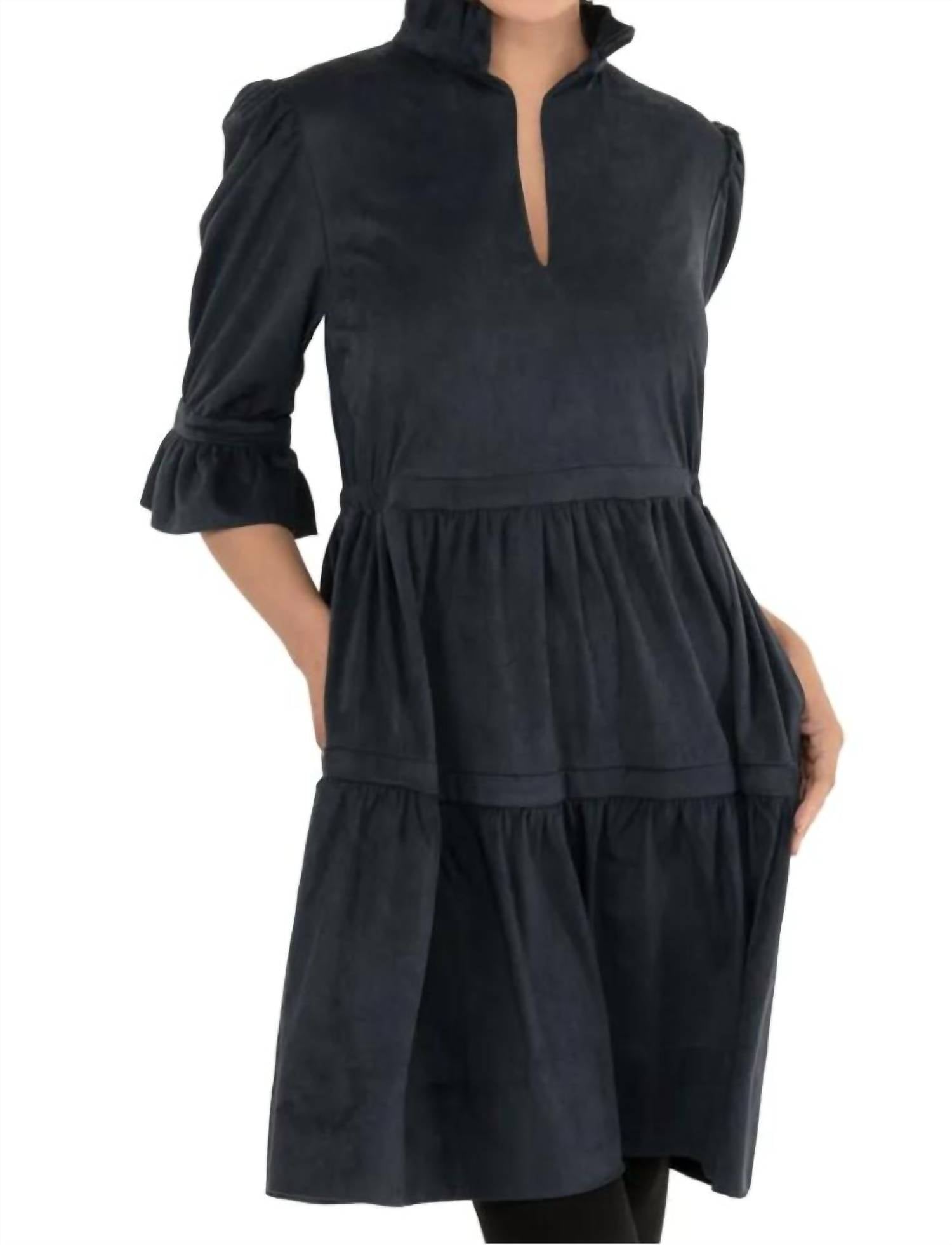 Gretchen Scott - Ultra Suede Teardrop Mini Dress