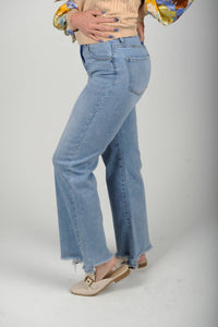 RISEN High Rise Wide Leg Jeans in blue - women's jeans - alternate view