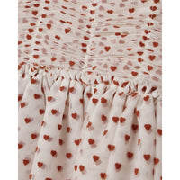 NORALEE Girl's Witley Tutu Dress in red hearts - kids' dress - alternate view