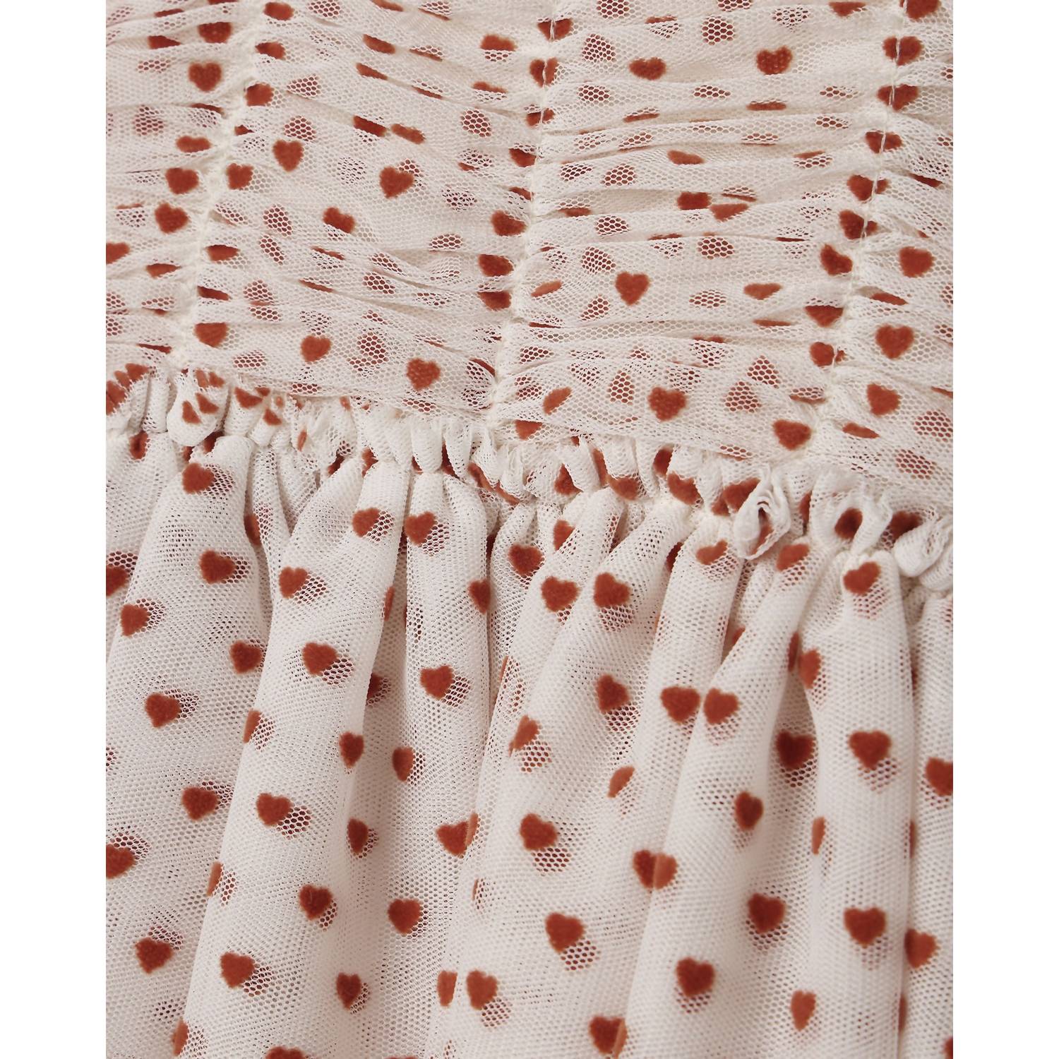 NORALEE Girl's Witley Tutu Dress in red hearts - kids' dress - alternate view