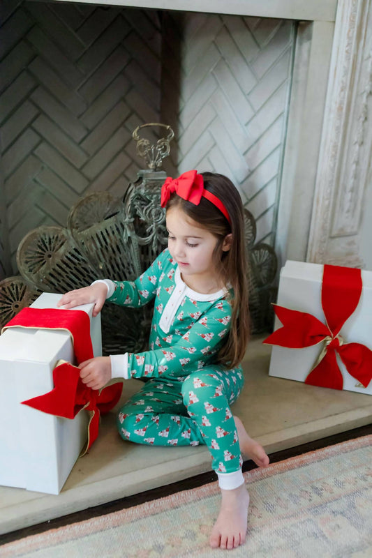 Lila + Hayes - Girls Santa's Helper Pajama Set