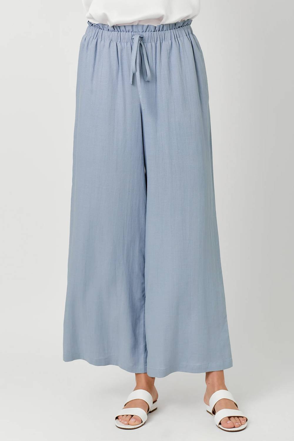 Mystree - Women's Waist Linen Wide Leg Pants