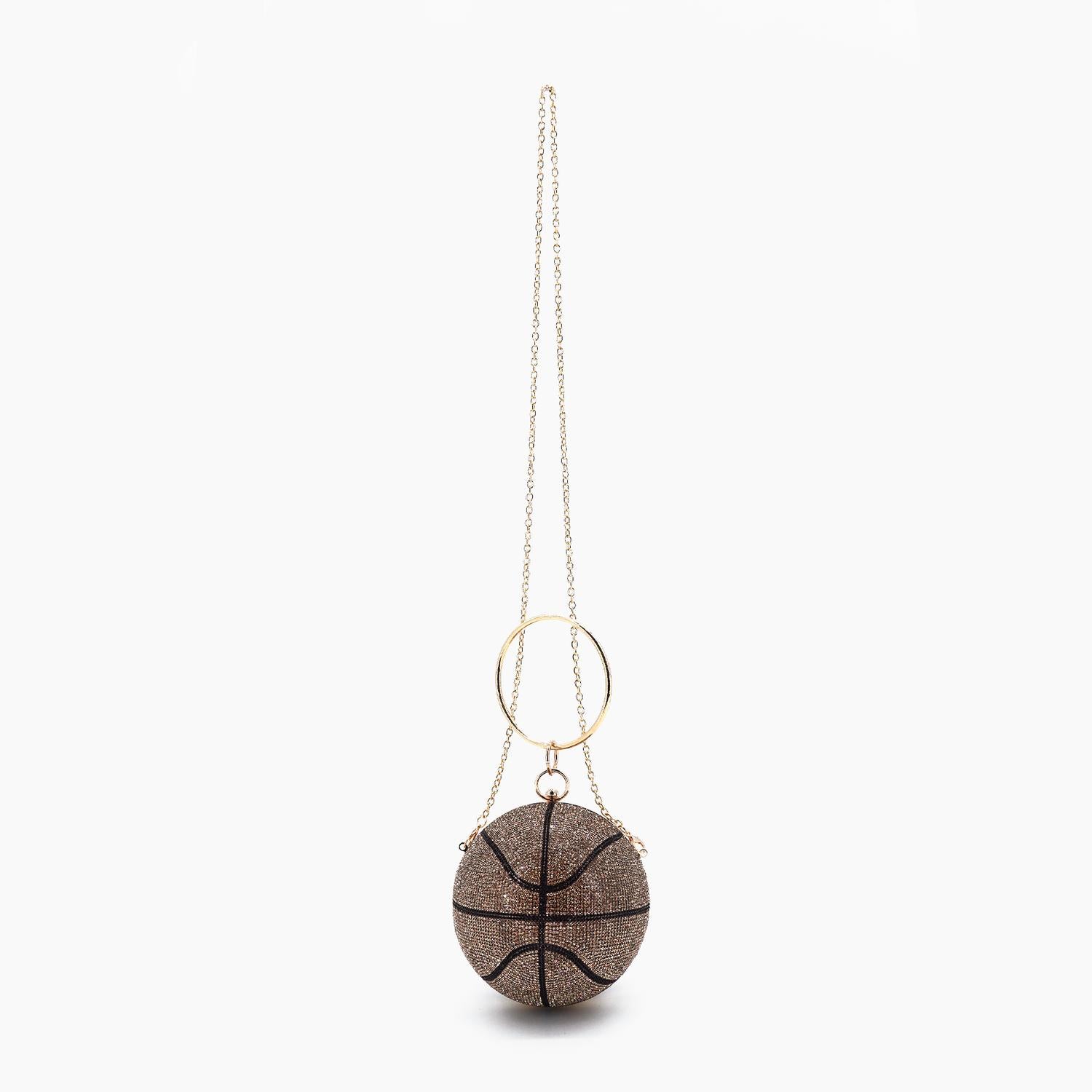 Like Dreams - Women's Dribble Rhinestone Basketball Clutch Bag