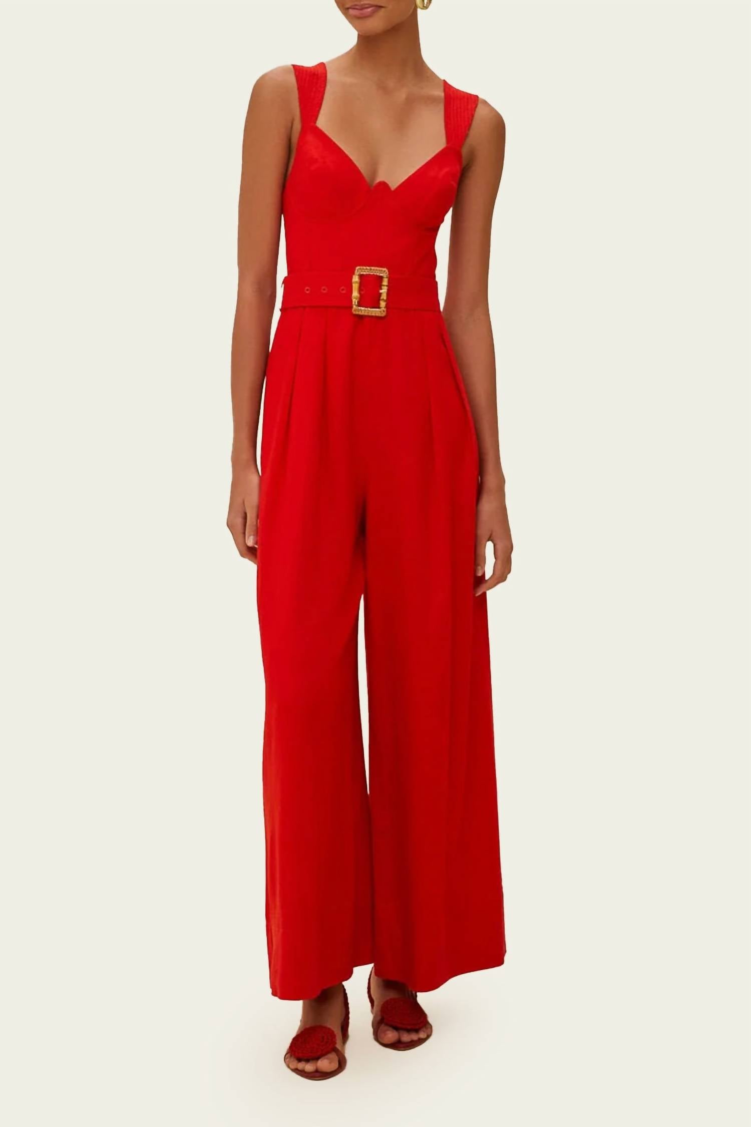 Farm Rio - Sleeveless Maxi Jumpsuit