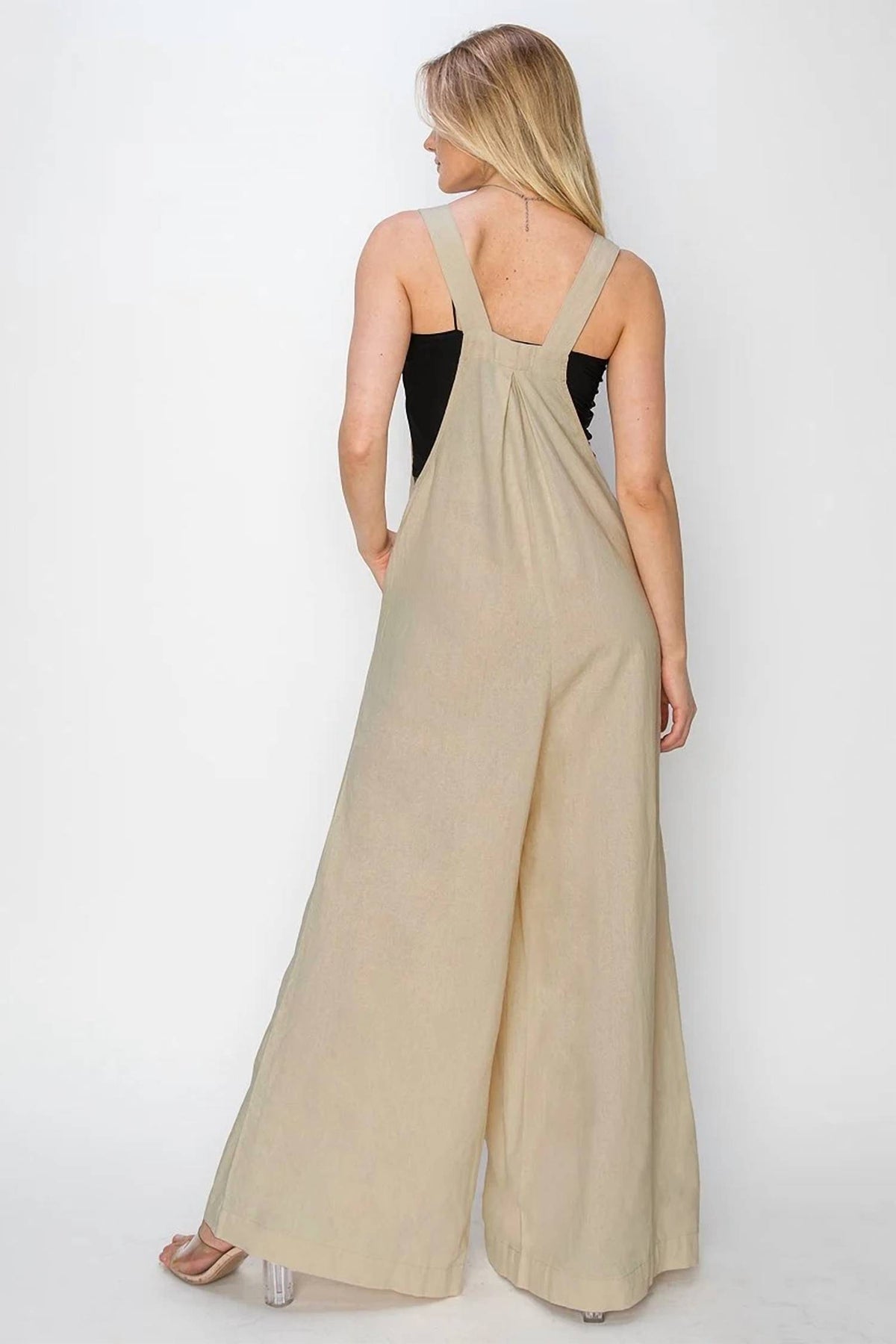 Risen - Linen Wide Leg Overalls