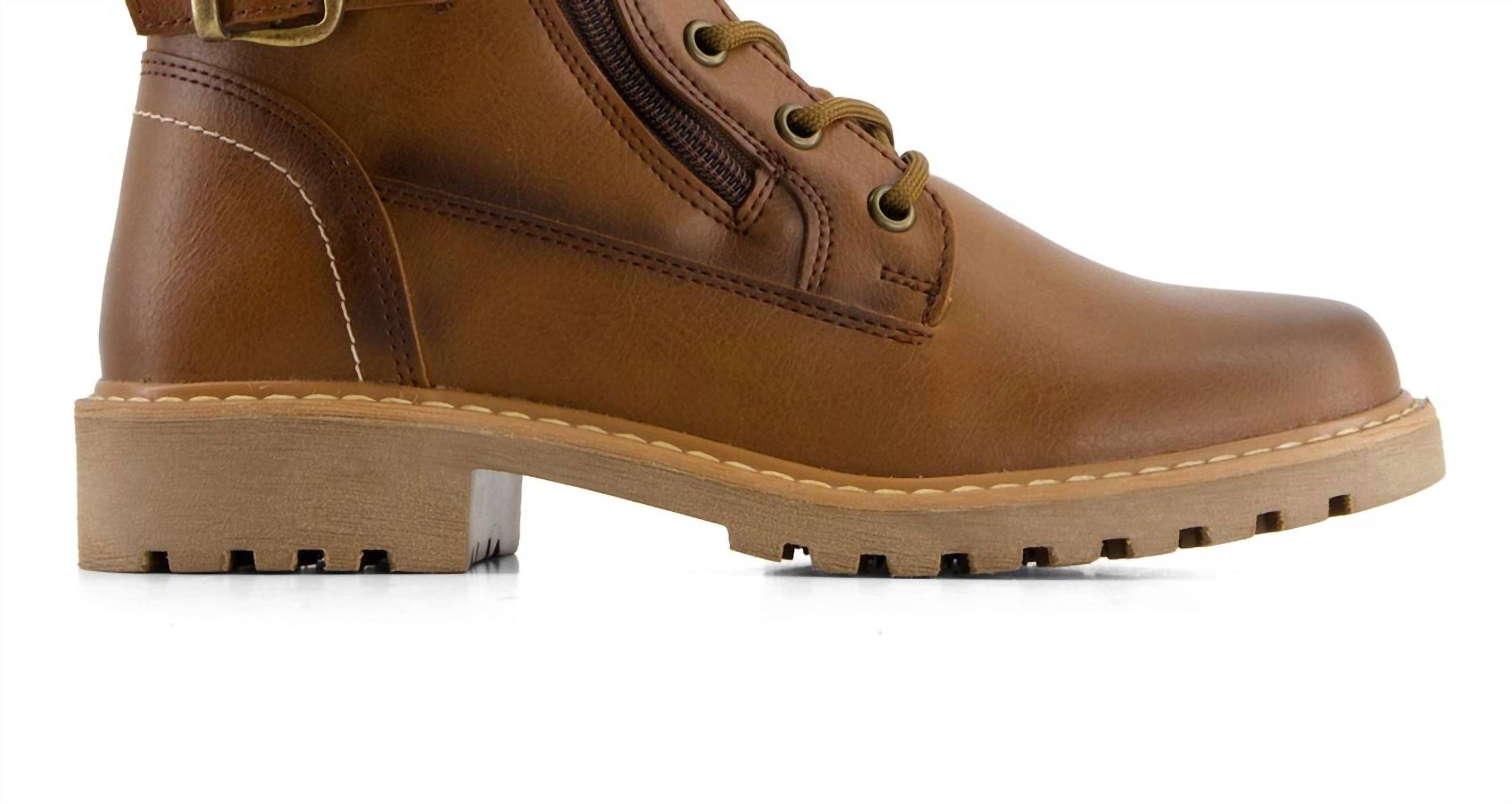 Andrea - Women's Side Zipper Lace Up Boots