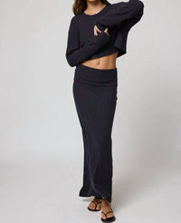 Stillwater - Hygge Rib Long Sleeve Crop Top