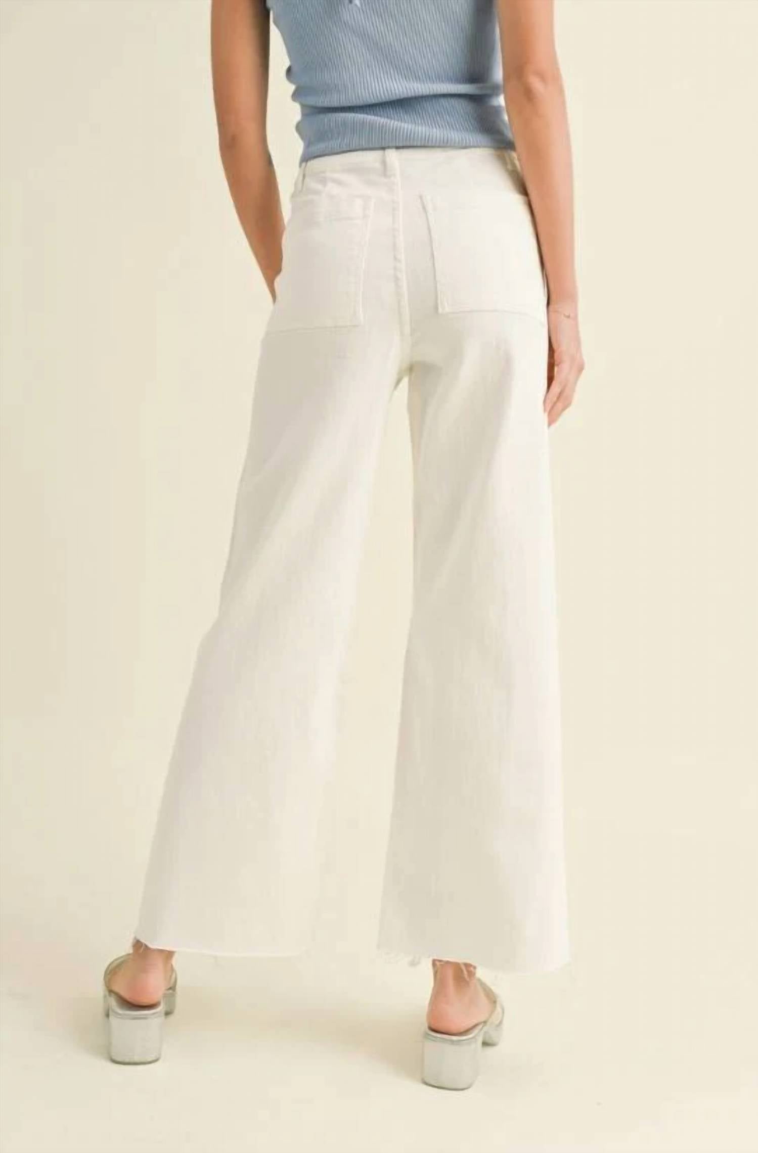 Miou Muse - Cloud Wide Leg Denim Jeans