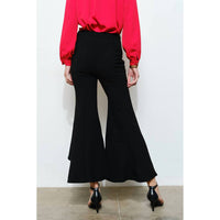 Ina Fashion - Draped Ruffle High Low Flare Pants