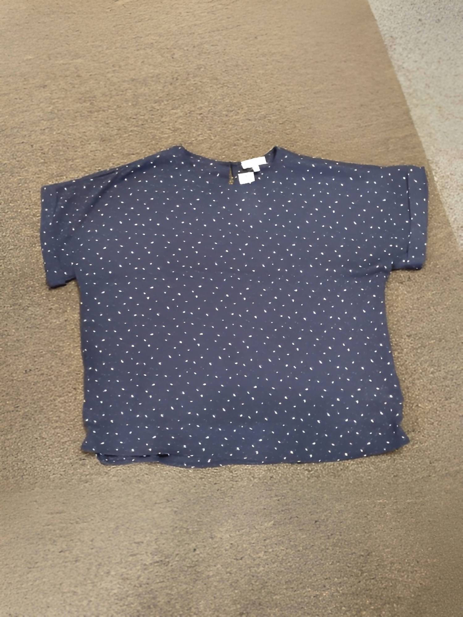 Blank - Women's Cap Sleeve Patterned Blouse - Plus