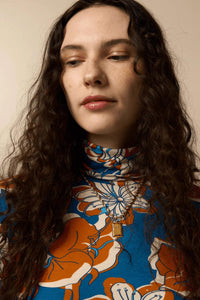 Paolita Turtleneck Top in fiorenza - women's long sleeve top - alternate view