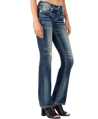 Miss Me - Mid Rise Embellished Boot Cut Jeans