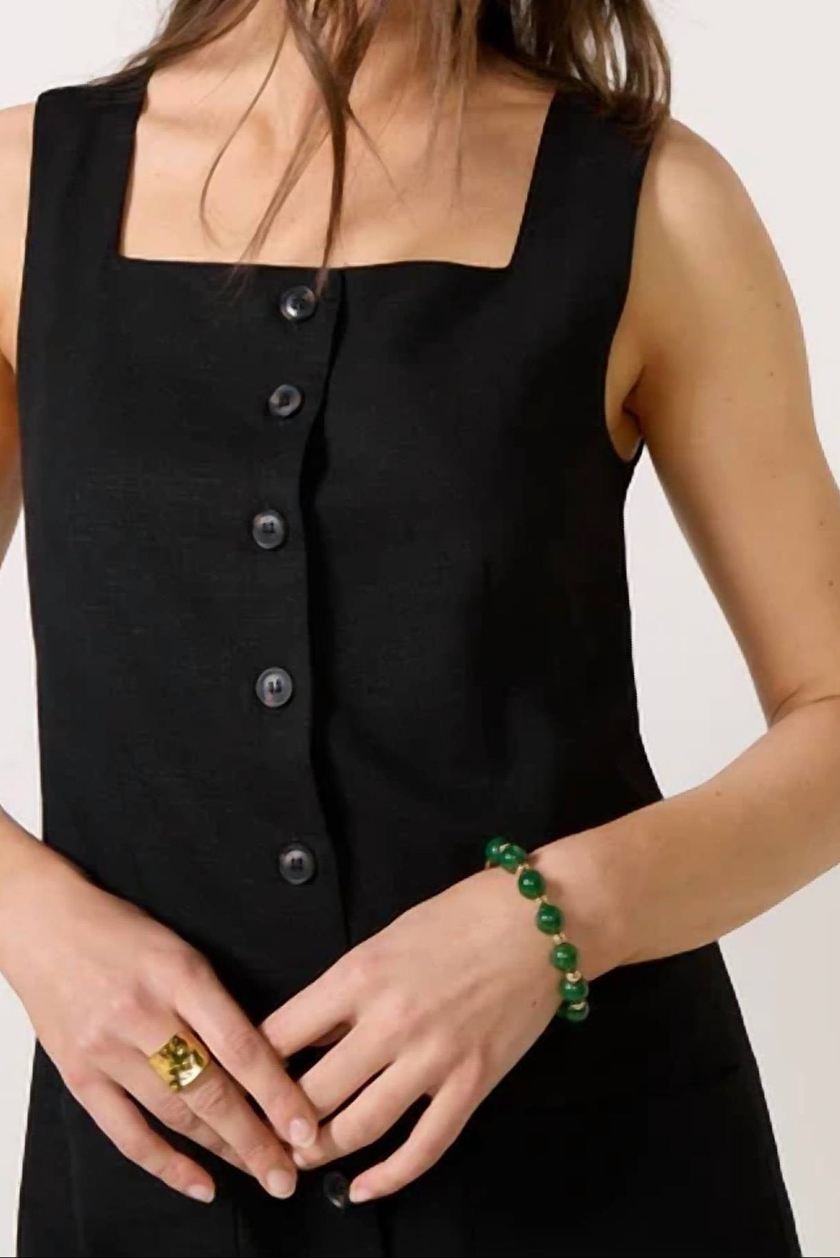 Sanctuary - Posh Button Linen Dress