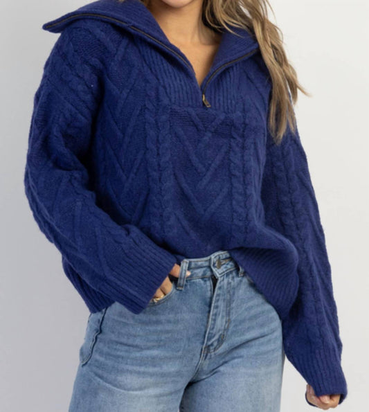 FRANCO HALF ZIP SWEATER