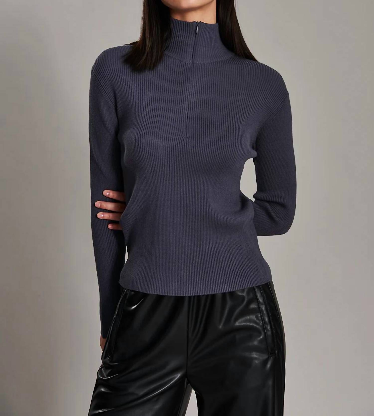 Line - Jess 1/4 Zip Turtleneck Top
