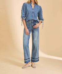 Fdj - Lace Up Sleeve Shirt