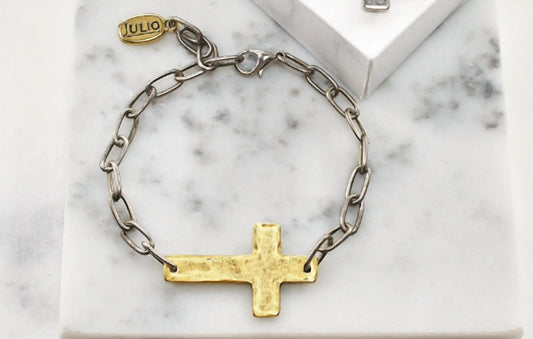 Poshture Finds - Women's Julio Designs Cross Chain Bracelet