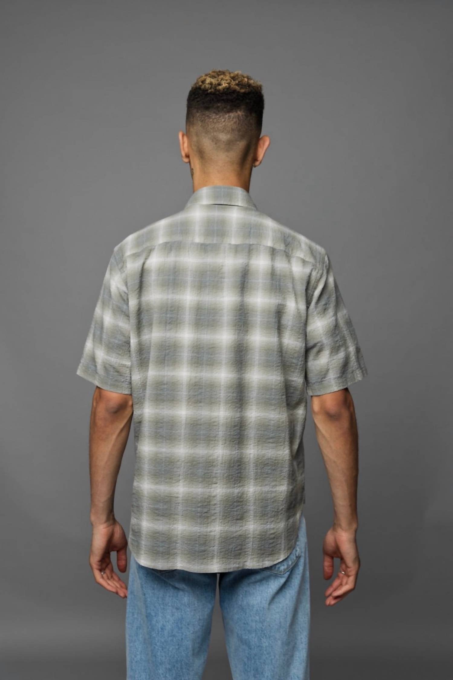 C.O.F. Studio - Standard Short Sleeve Seersucker Check Shirt
