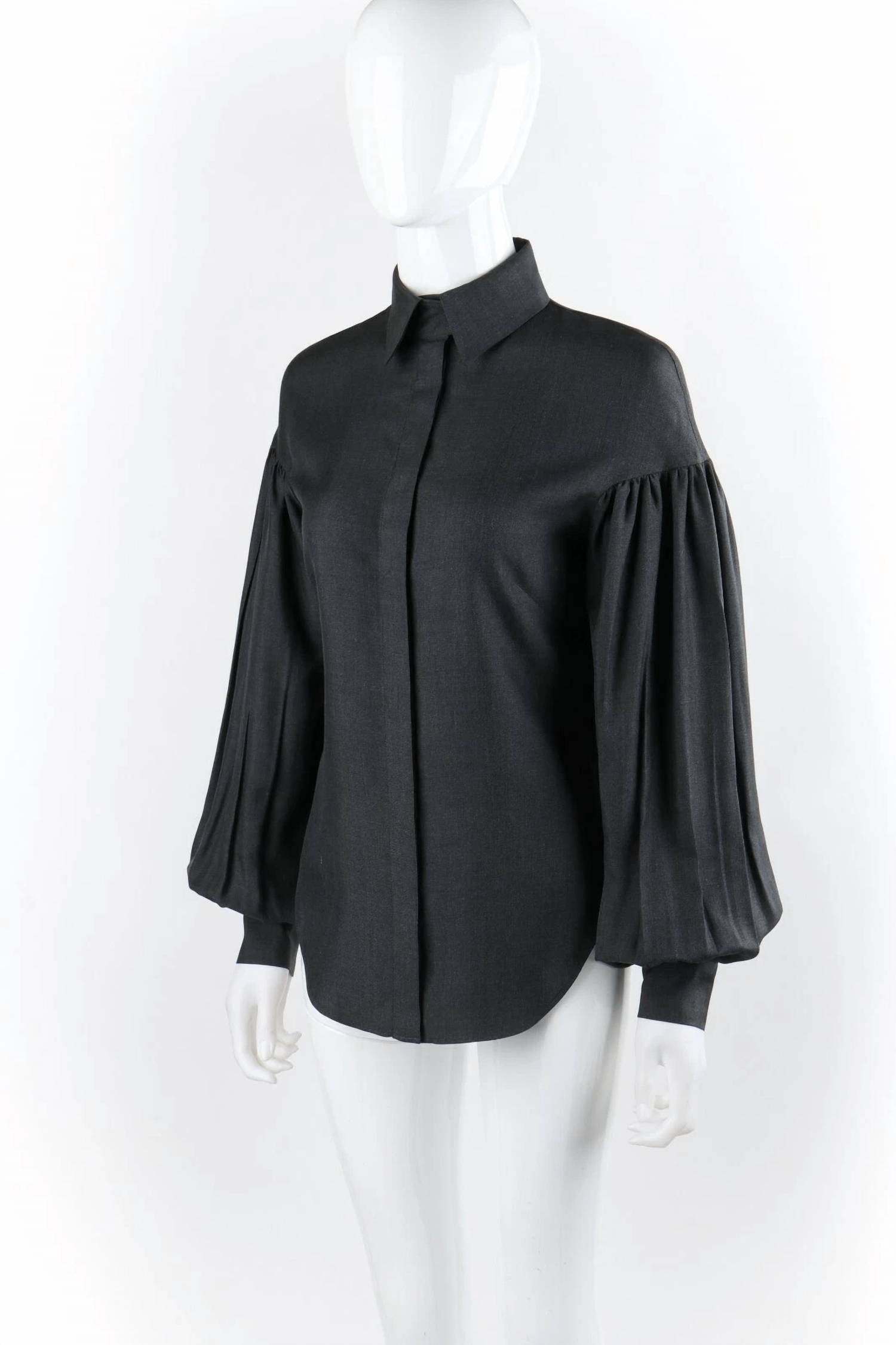 Alexander Mcqueen - Women's Pre-loved Overlook Pleated Bishop Sleeve Top