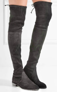 Stuart Weitzman - Lowland Flat Stretch Suede Over The Knee Boots