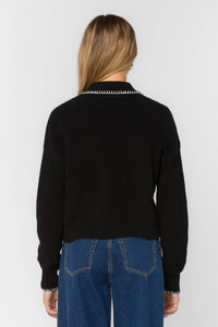 Velvet Heart Brantley Cardigan in black - women's cardigan - detail view