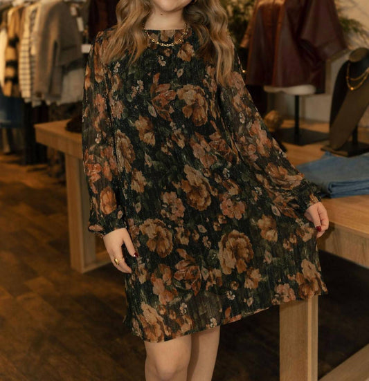 Able - Metallic Floral Dress