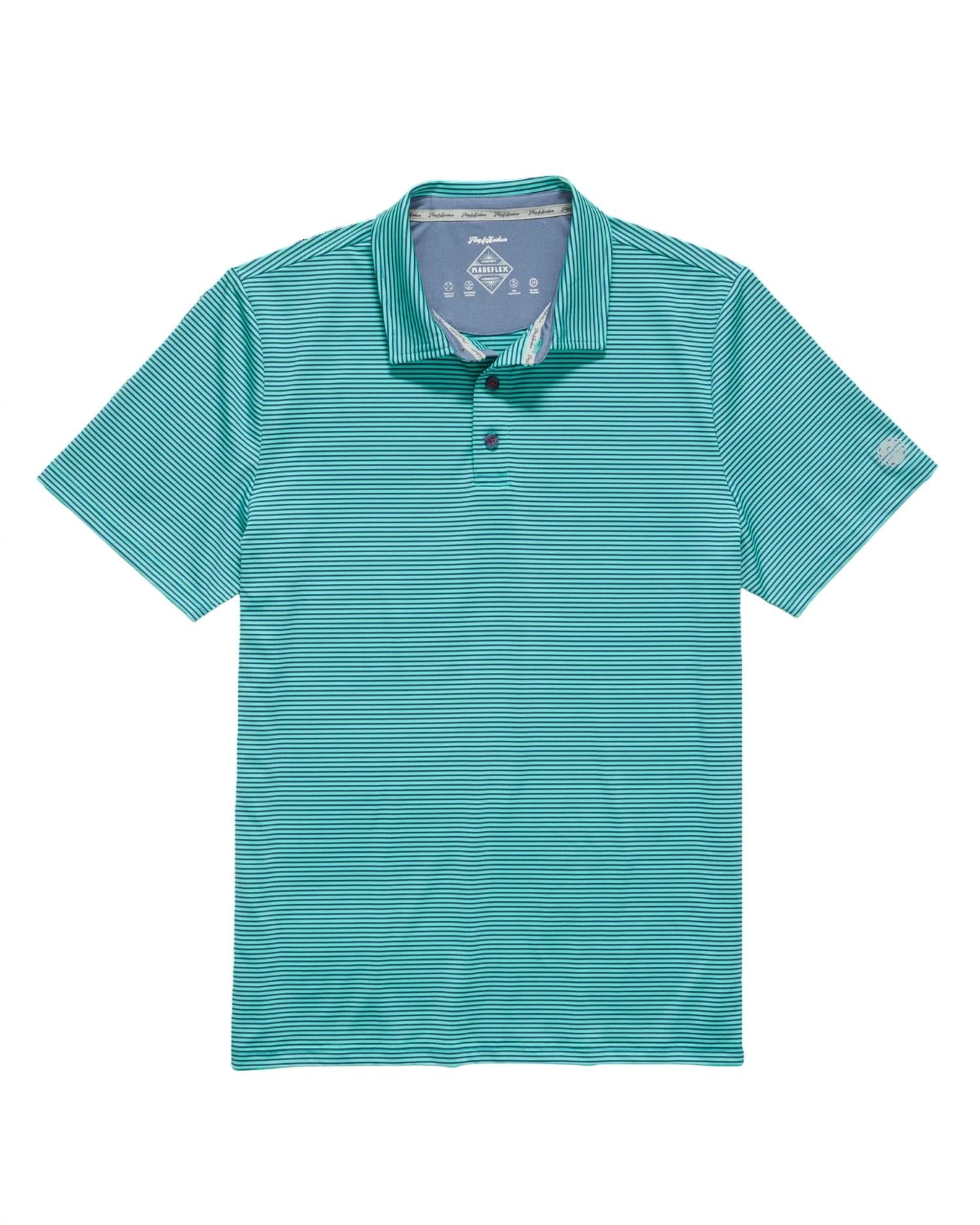 Flags & Anthem - Naples Striped Performance Polo Shirt