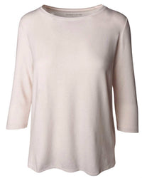 Majestic Filatures - Women's Semi Relaxed 3/4 Sleeve Boatneck Top