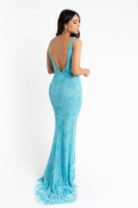 BEADED SLEEVELESS GOWN