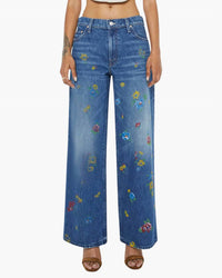 Mother - Lil Rerun Zip Sneak Wide Leg Jean