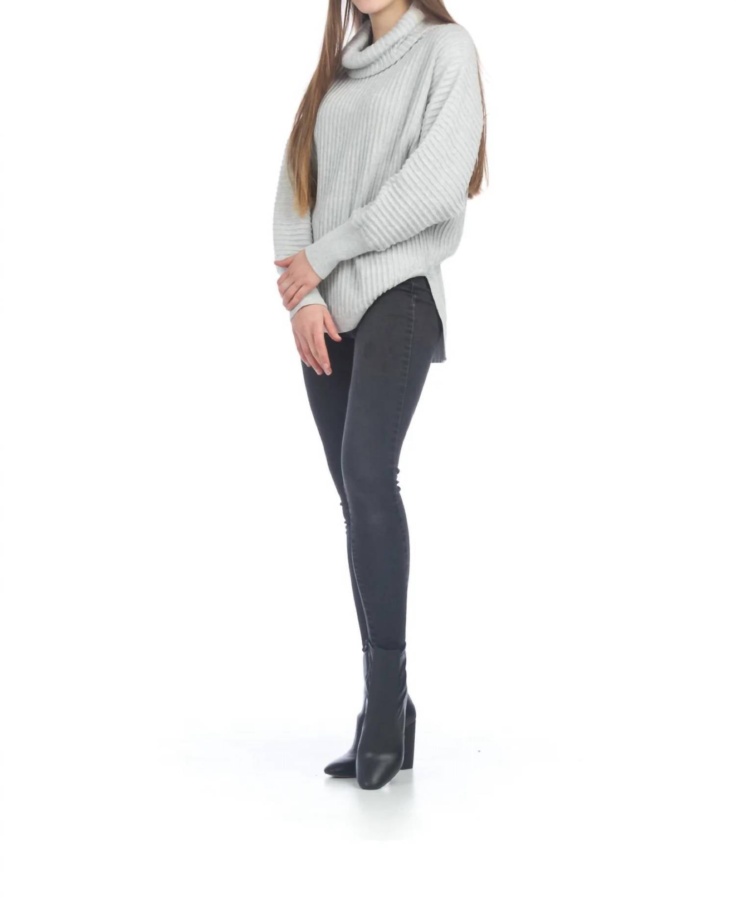 Papillon - Ribbed Sweater With Cowl Neck