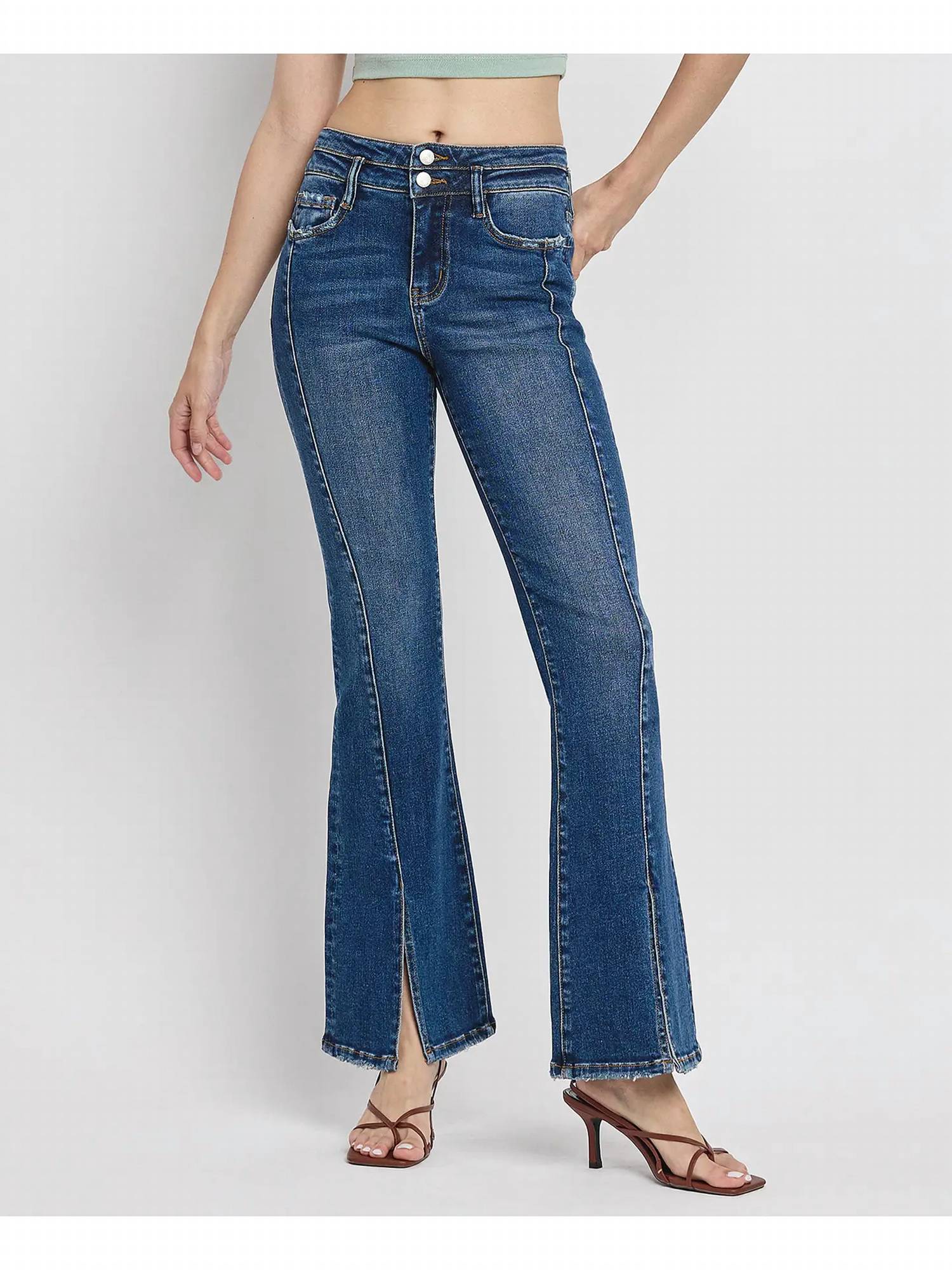 Lovervet - Western Star Flare Leg Denim Jeans