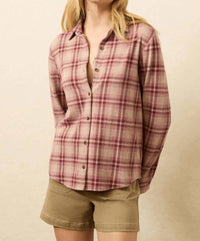 Faherty Legend Sweater Classic Shirt in berry coast plaid - women's shirt