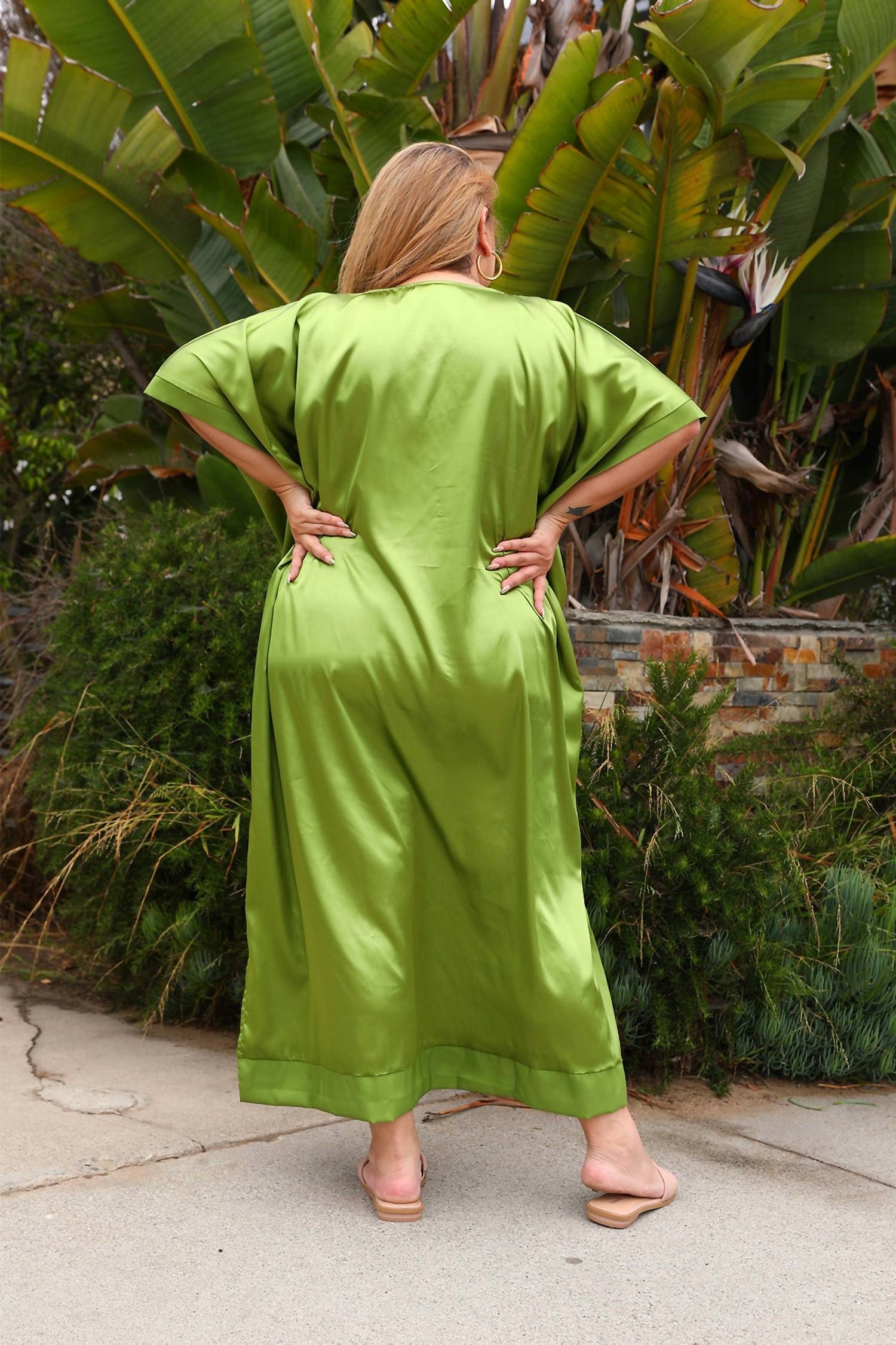Sante Grace - Muse Italian Silk Charmeuse Caftan Dress