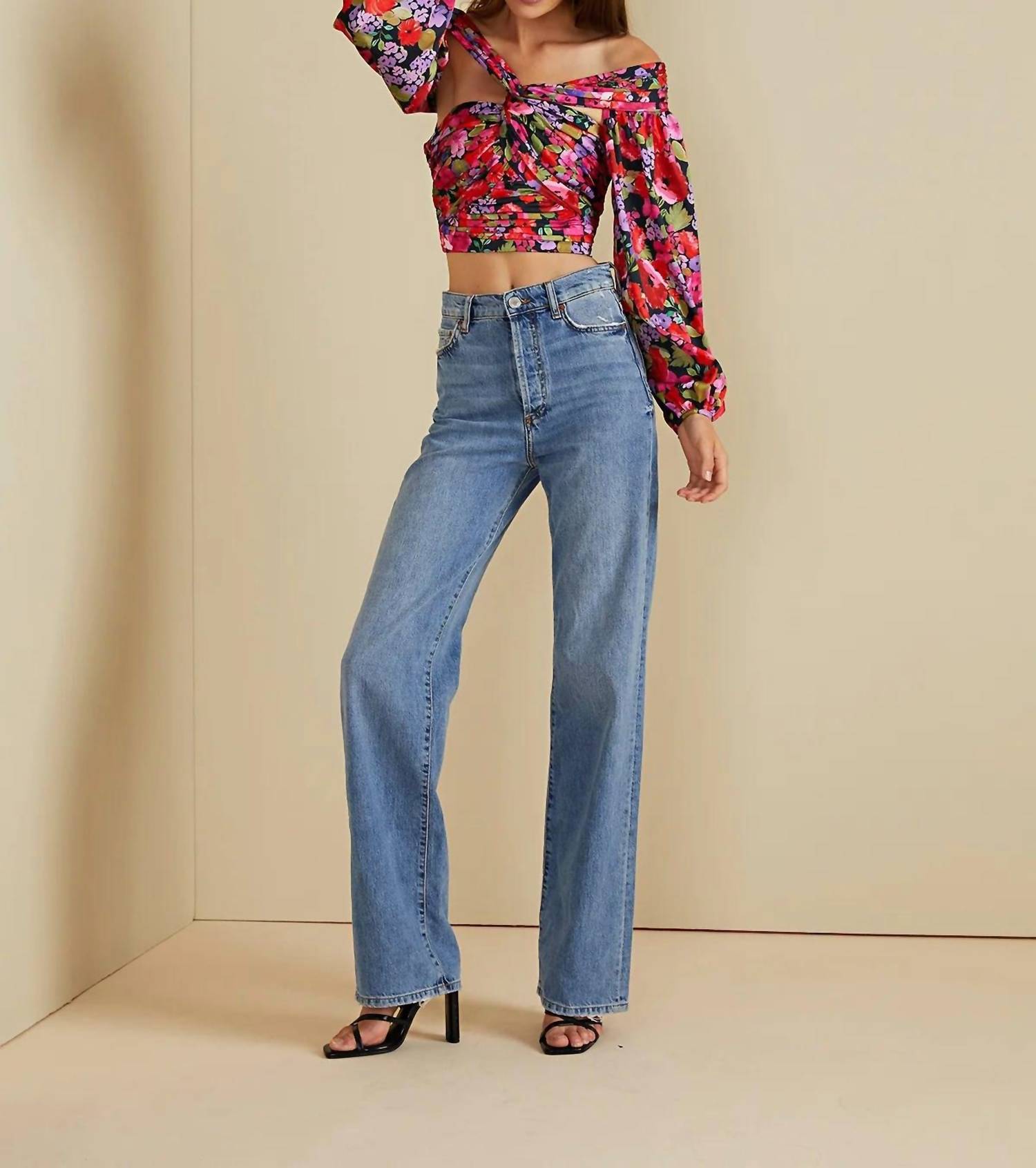Amur - Francis Puff Long Sleeve Crop Top