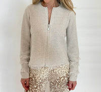 Kinross - Fringe Zip Cardigan