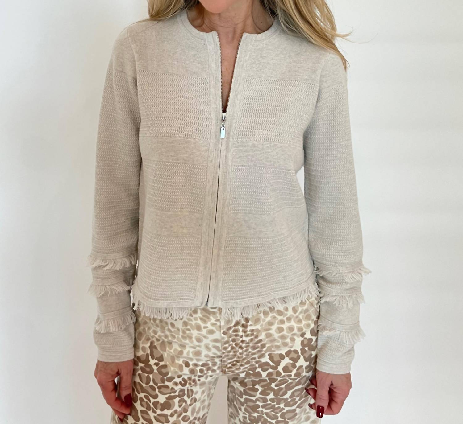 Kinross - Fringe Zip Cardigan
