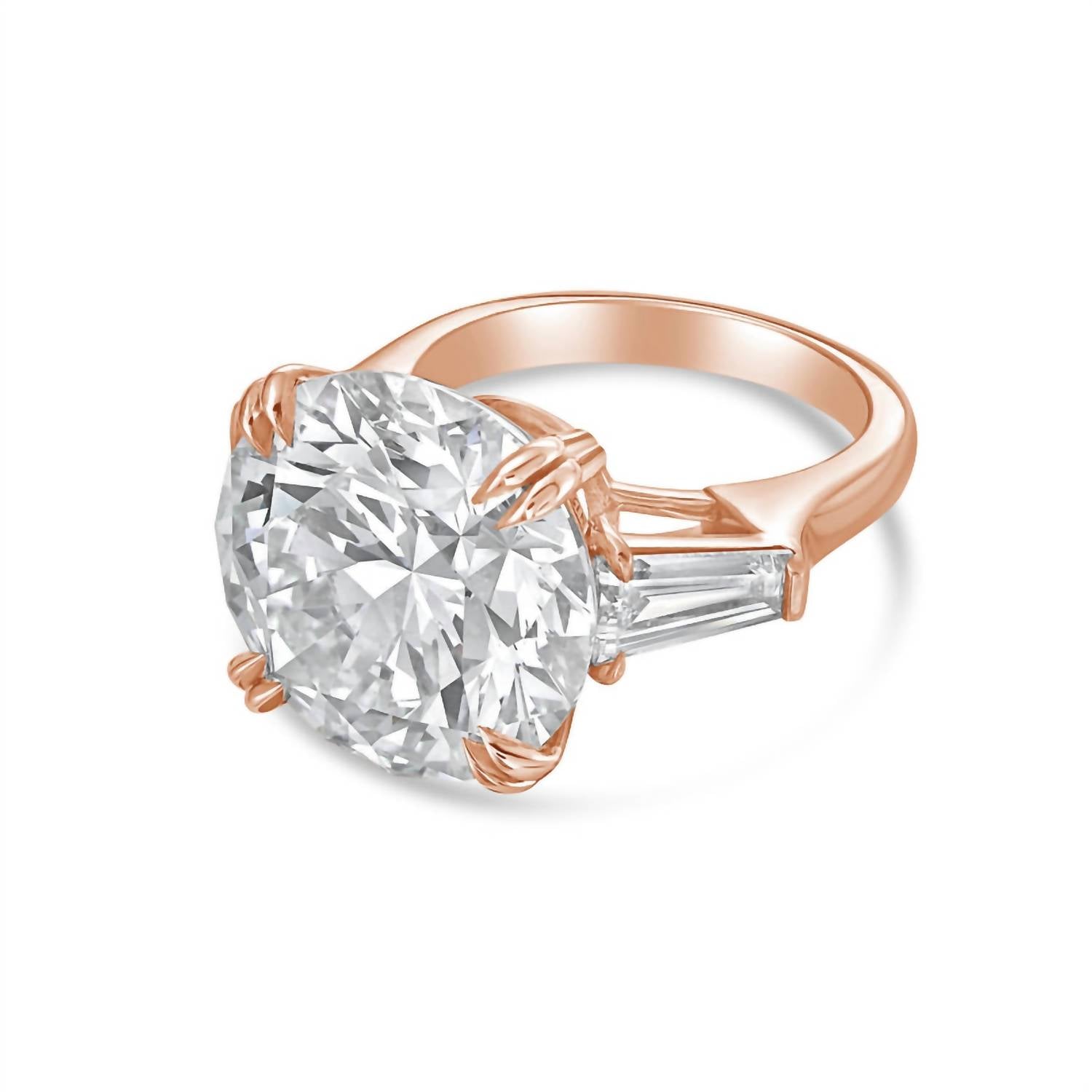 Diana M Jewels - Women's Round & Baguette Lab-Grown Diamond Jewelry Ring (10.00 Ct) - Bold